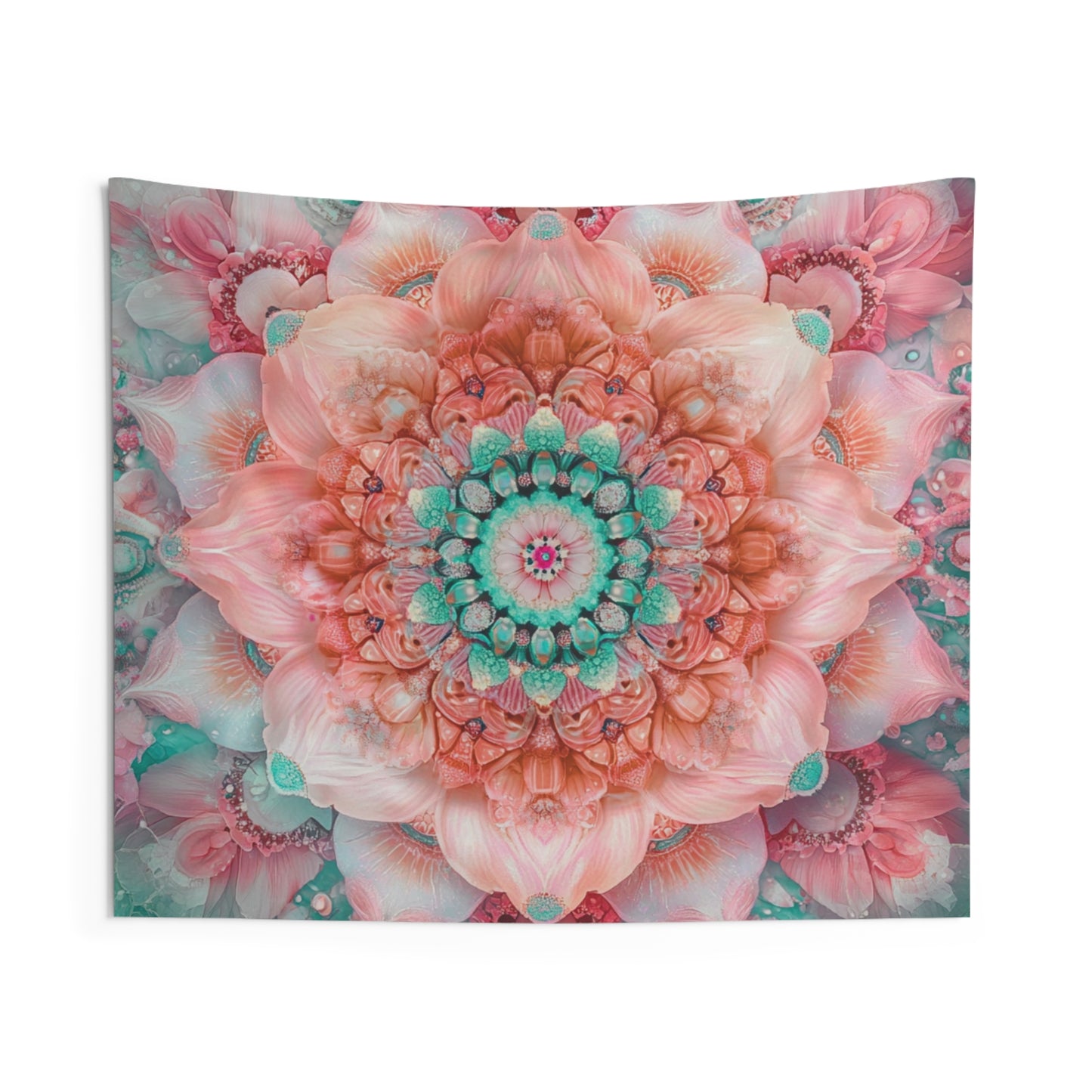 Teal Flower Mandala